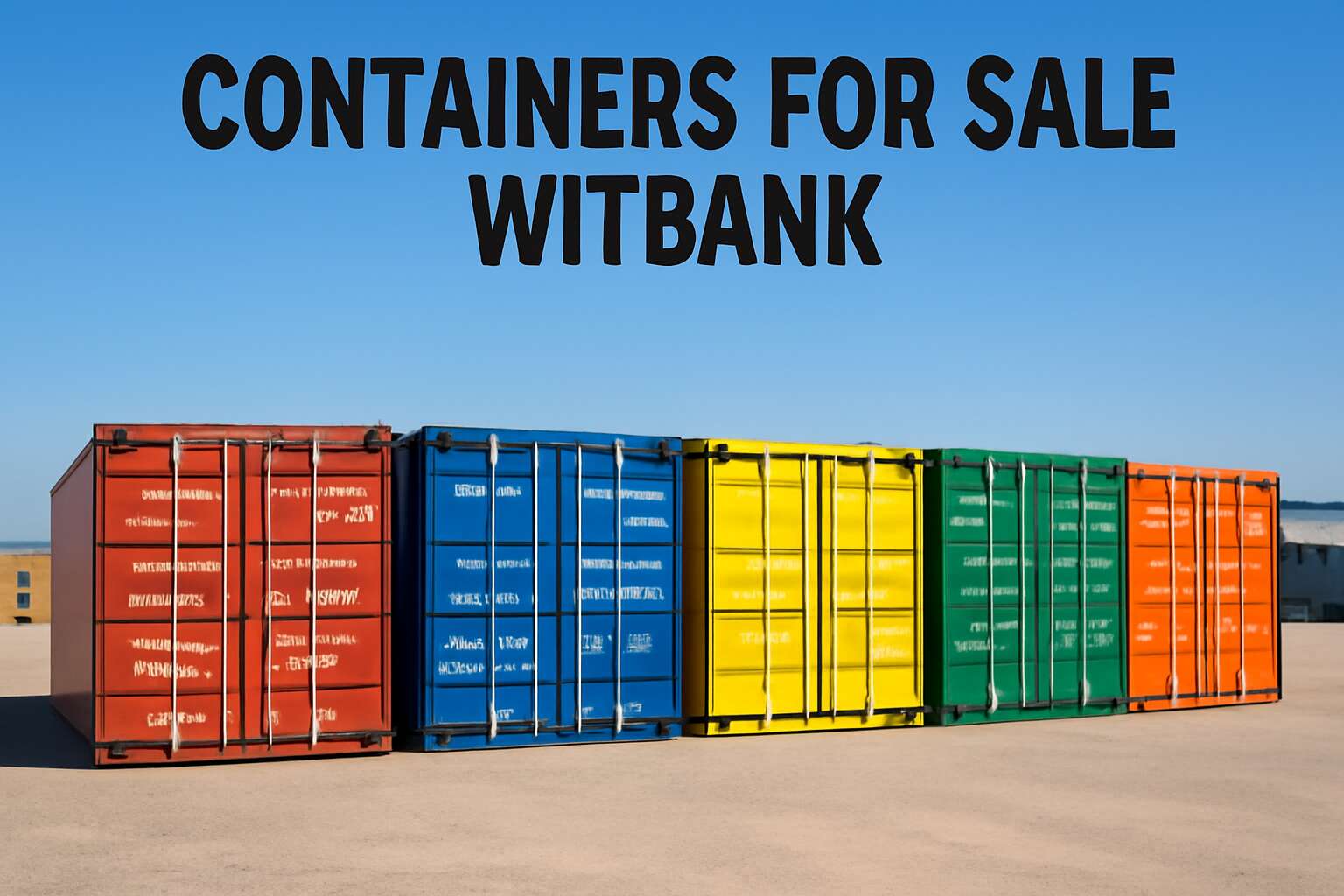 Quality Containers for Sale Witbank: Your Reliable Solution for Storage ...