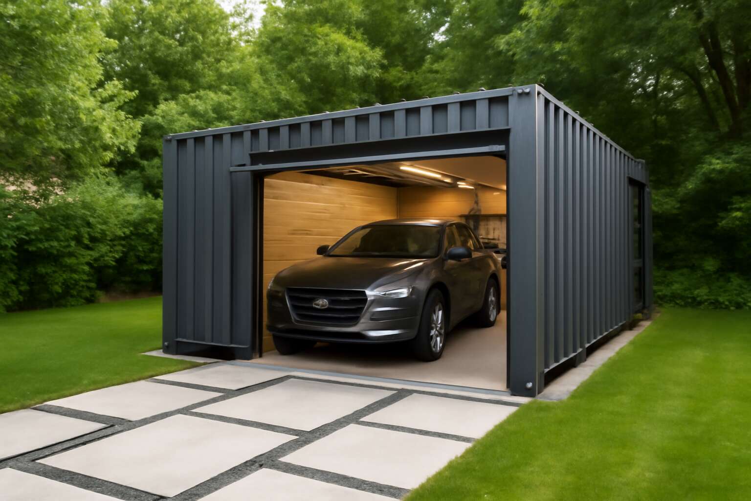 shipping containers as garages
