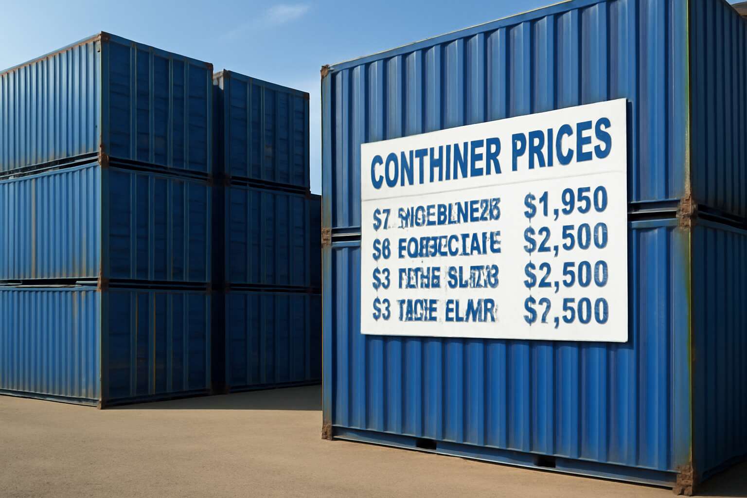 price list used containers for sale
